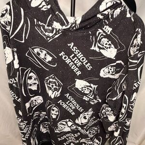 Graphic Hoodie with Skull Print